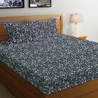 120 GSM Blue Polyester Double Bedsheet, , small image number null
