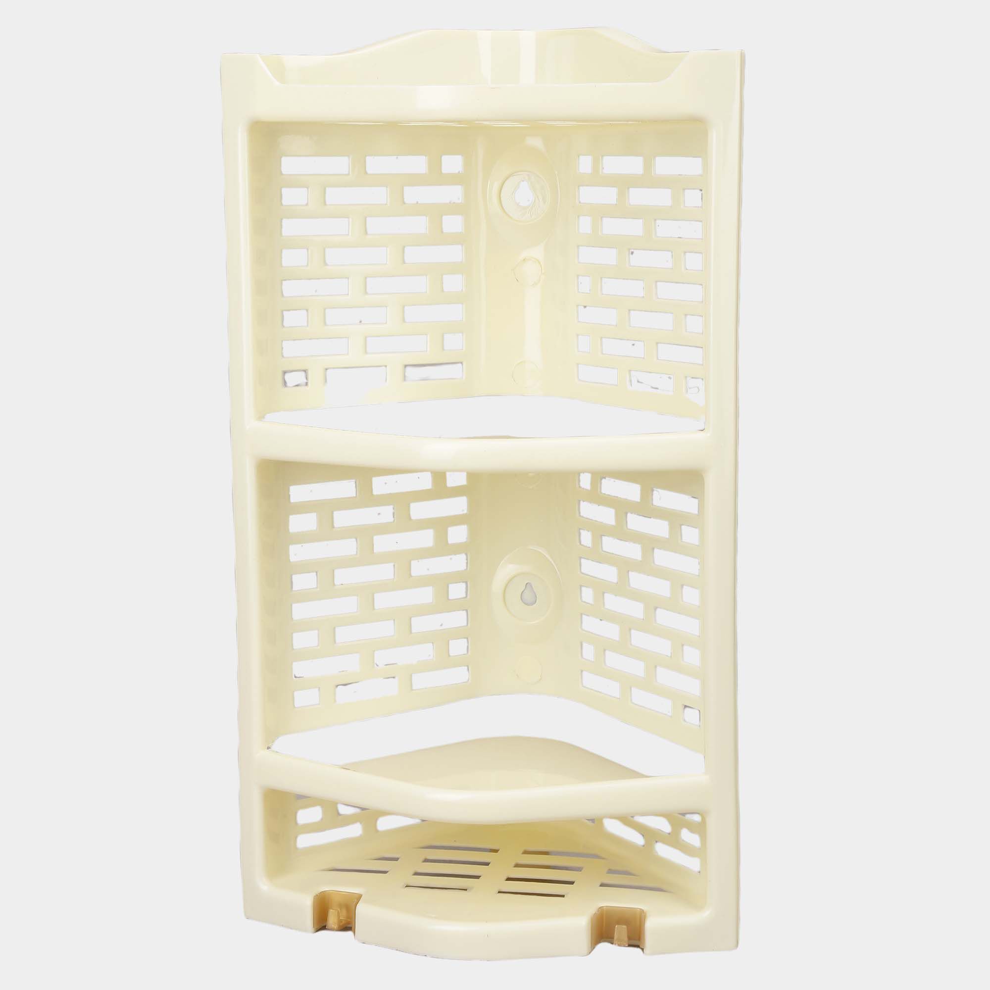 Bathroom corner outlet shelf plastic