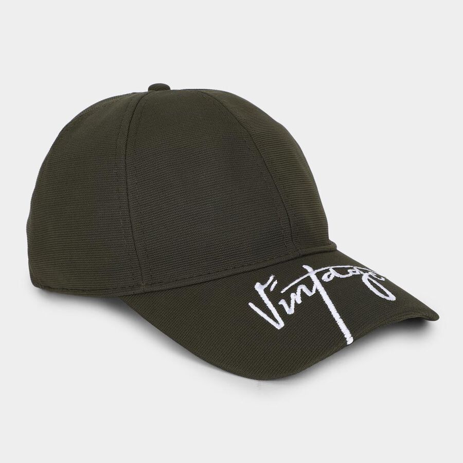 Men's Olive Fabric Cap, , large