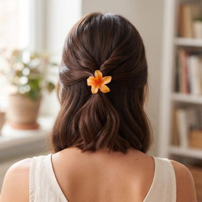 Kid's Aqua Metal-Plastic Hair Clips