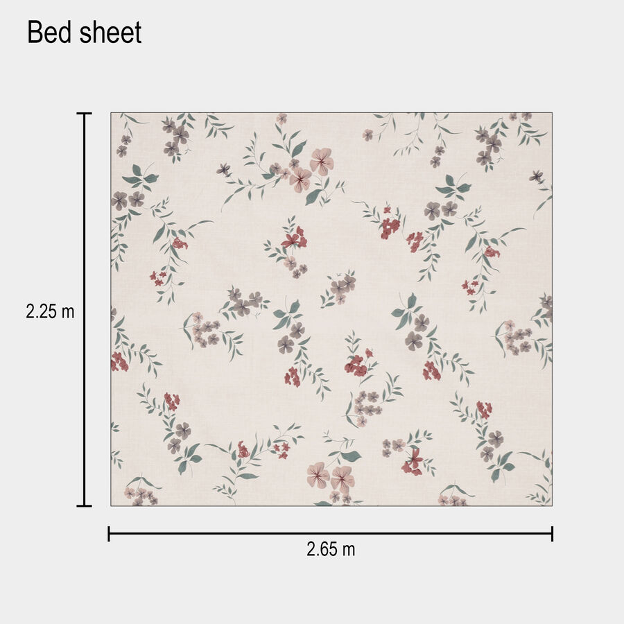 120 GSM White Polyester Double Bedsheet, , large image number null