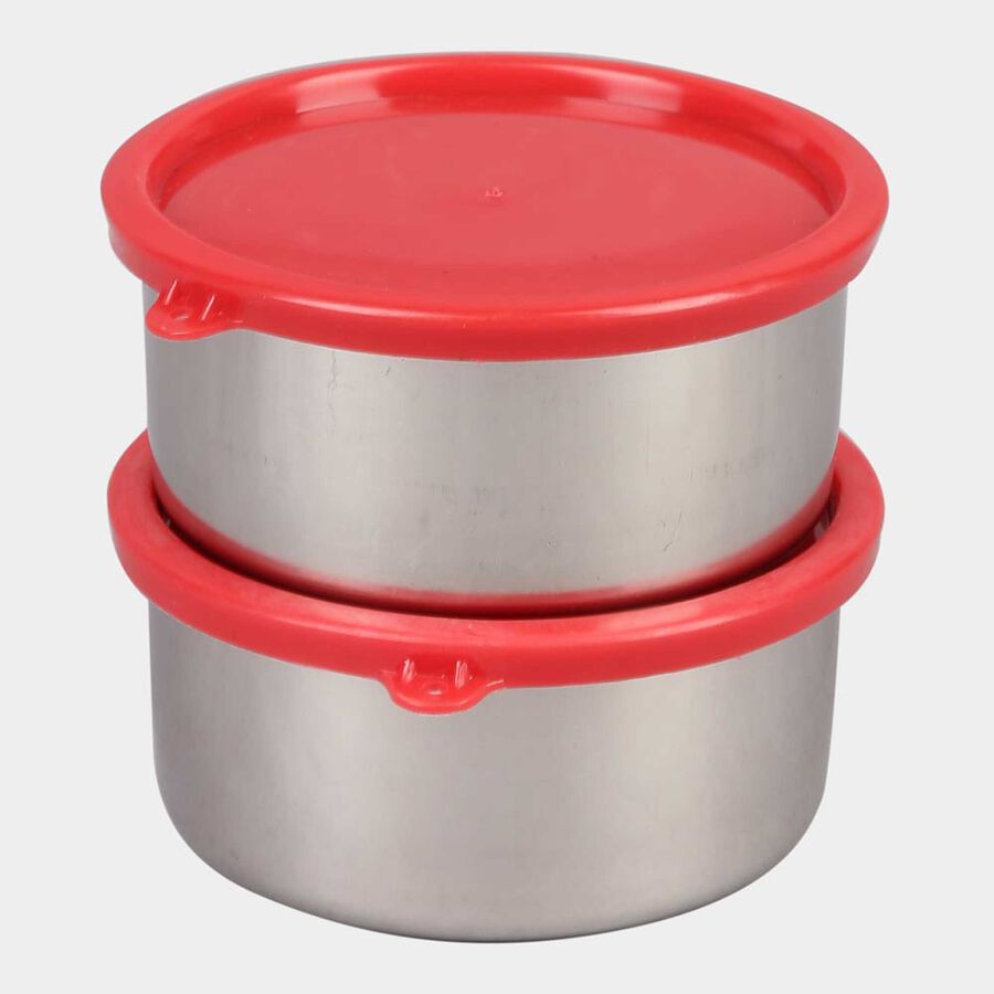 Stainless Steel Lunch Box, 2 Containers And Bag, , large image number null