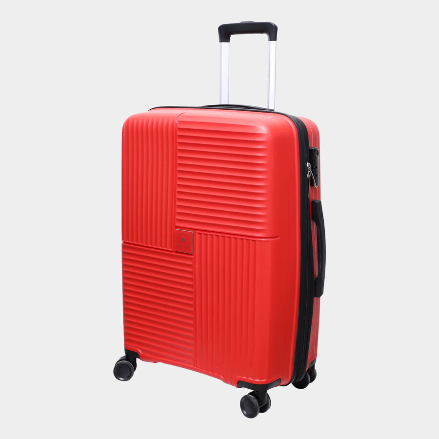 8-Wheel Red PVC Matee Hard Case Trolley, Medium, , large image number null