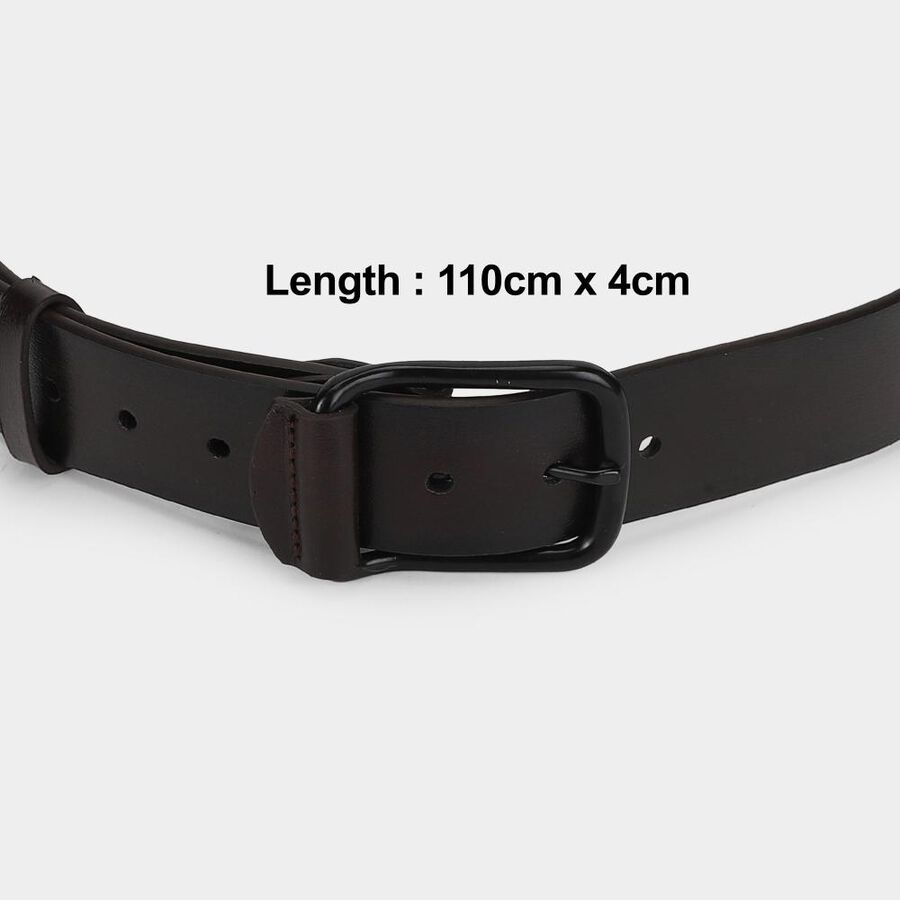 Men's Brown PU Belt, , large