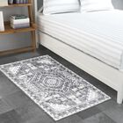 Grey Polyester Bedside Runner, , small