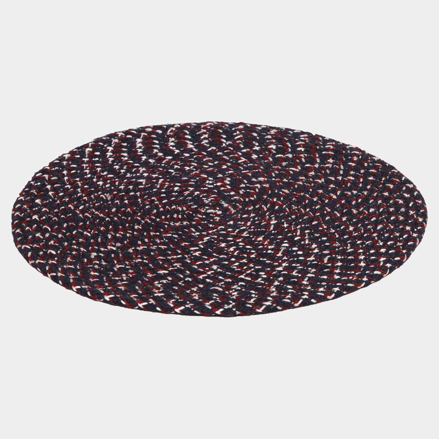 Blue Polyester Cotton Door Mat, , large image number null