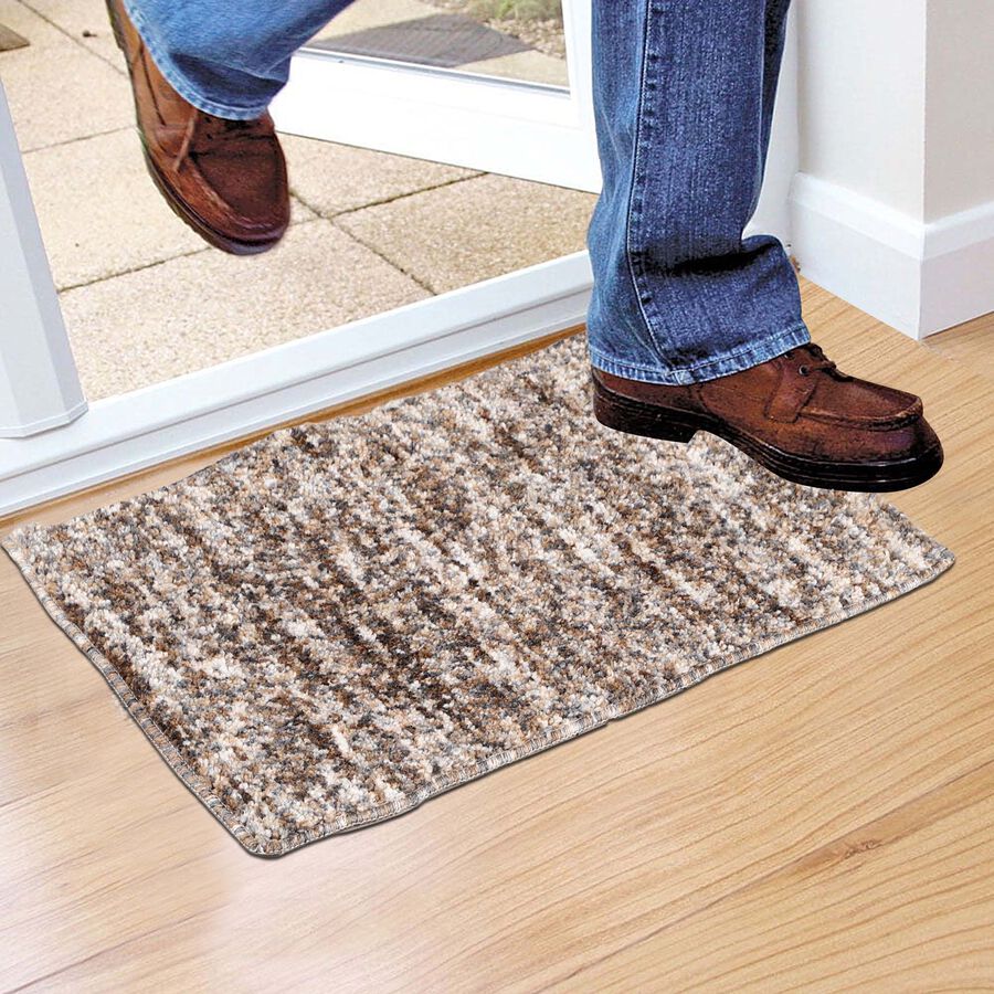 Anti-Skid Brown Polyester Door Mat, , large image number null