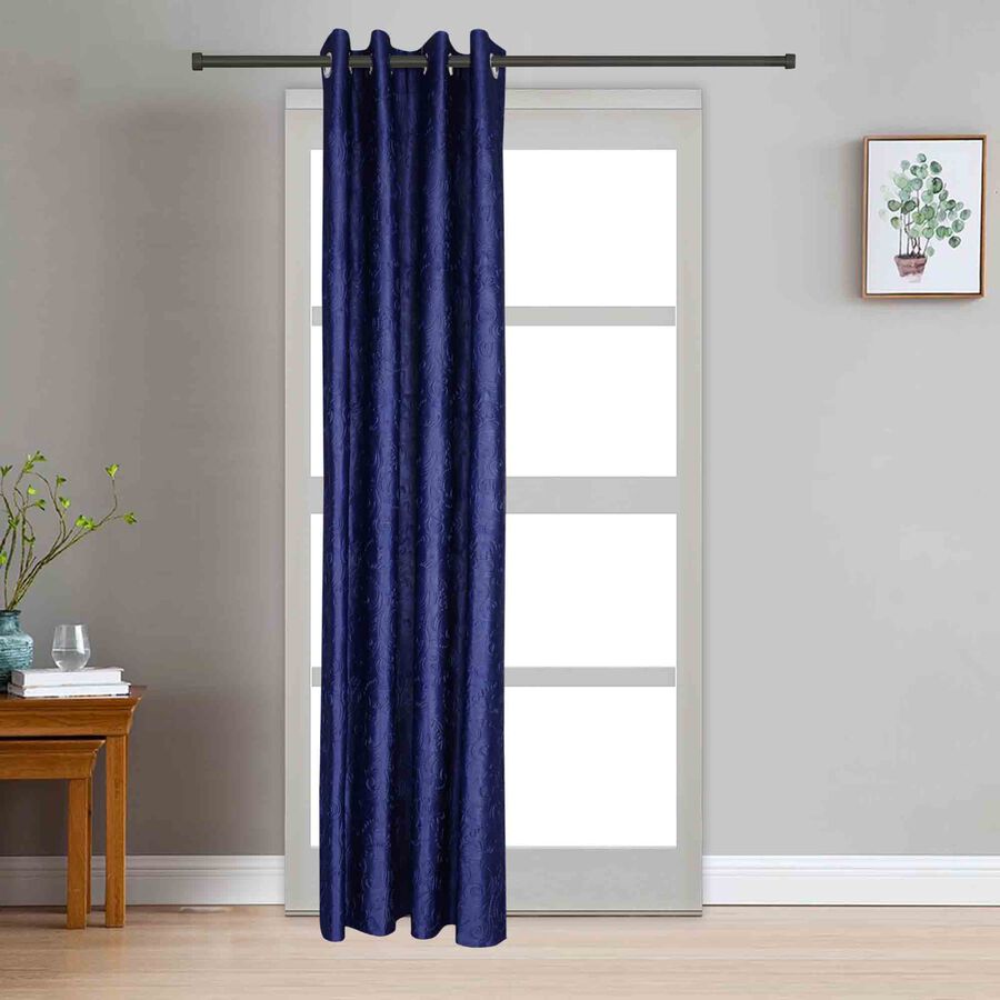 7ft. Dark Blue Microfiber Door Curtain, , large image number null