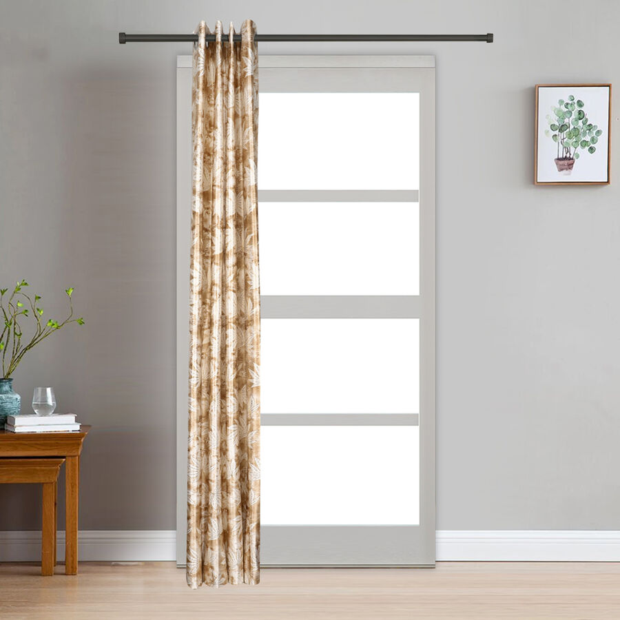 7 ft. Beige Polyester Curtain, , large image number null