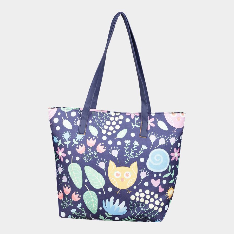 Women's Printed Canvas Shopping Bag, Medium, , large image number null