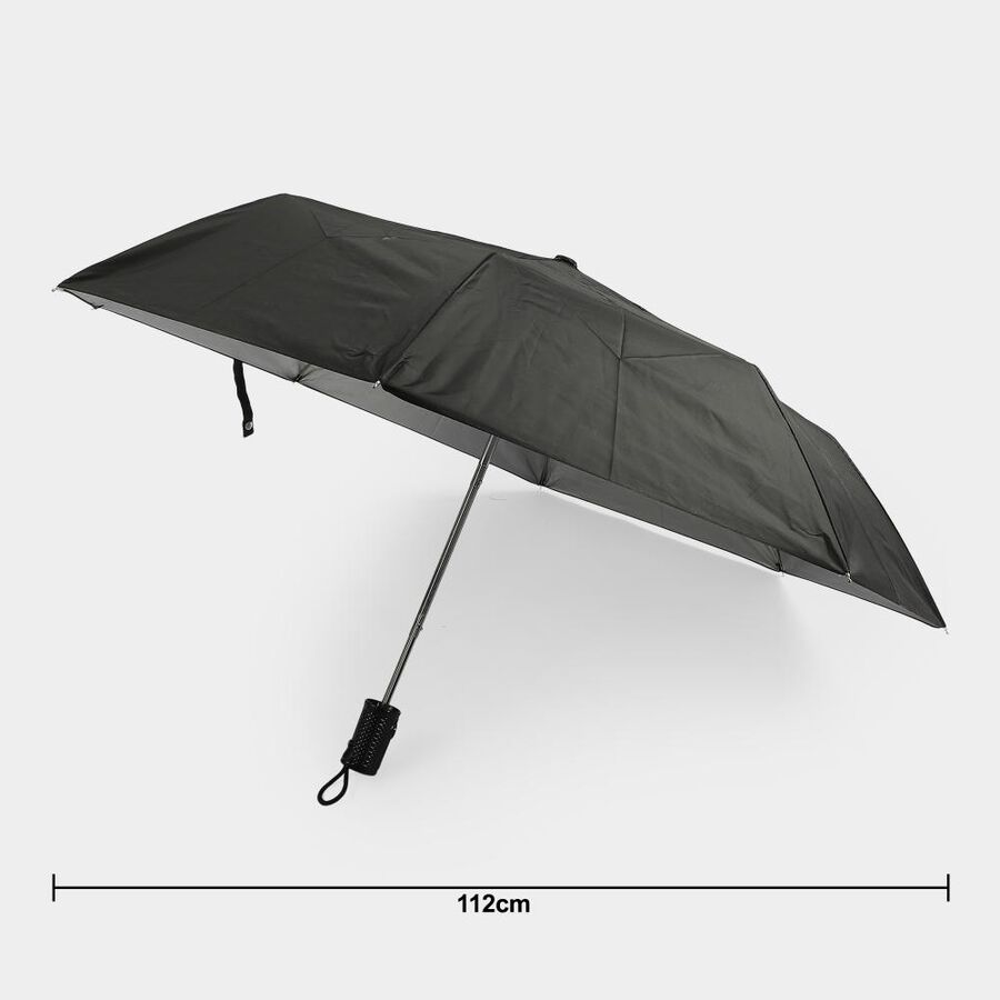 Men's Black Polyester Umbrella, , large