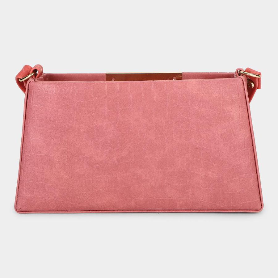 Women's Pink Polyurethane Bag, , large