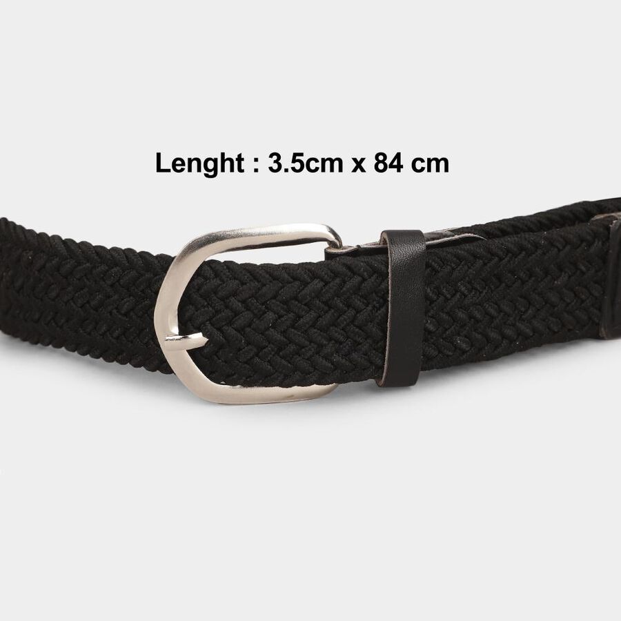 Men's Black Pu Casual Belt, , large