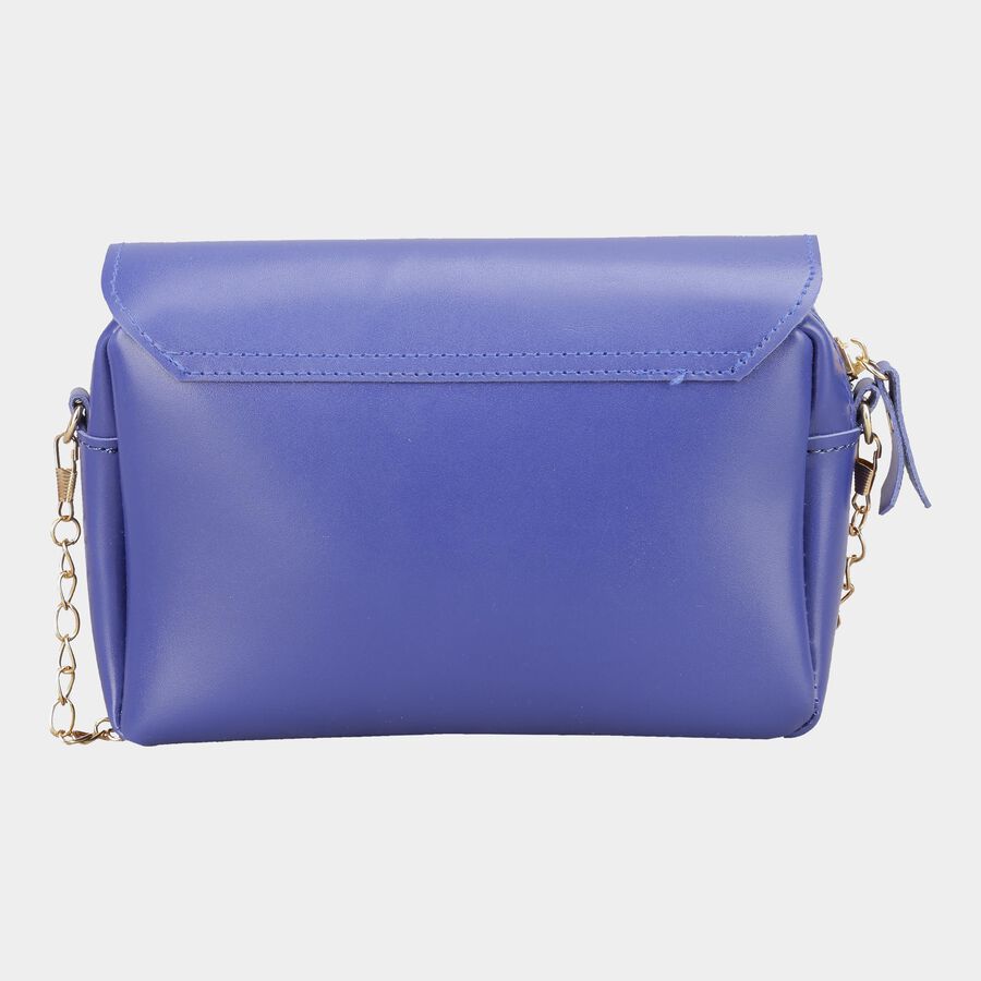 Women's Polyurethane Envelope/Zipper Sling Bag, , large image number null