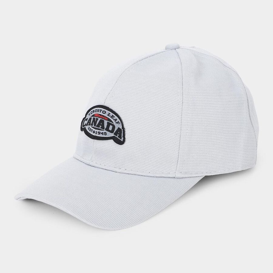 Men's Grey Fabric Caps, , large