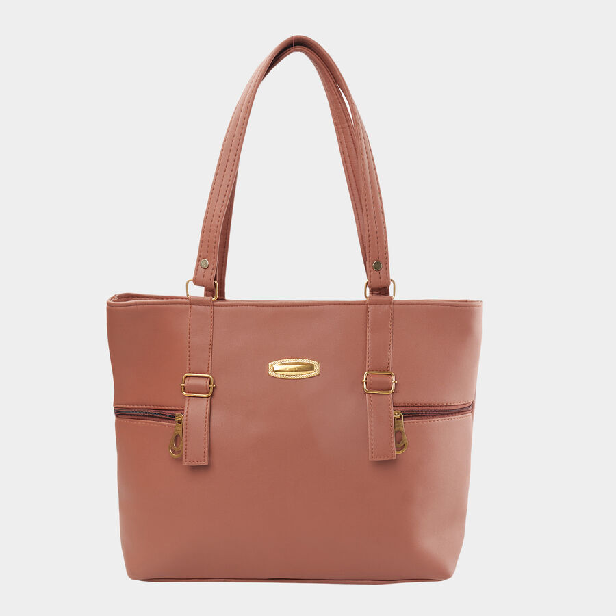 Women Solid Tan Handbag, , large image number null