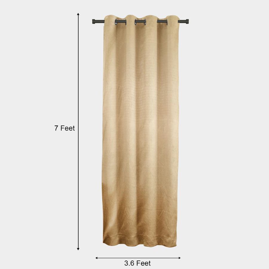 7ft. Bedroom Beige Blackout Eyelet Curtains, , large image number null
