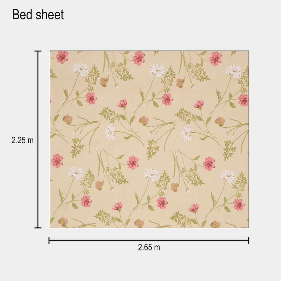 120 GSM Pink Polyester Double Bedsheet, , large image number null