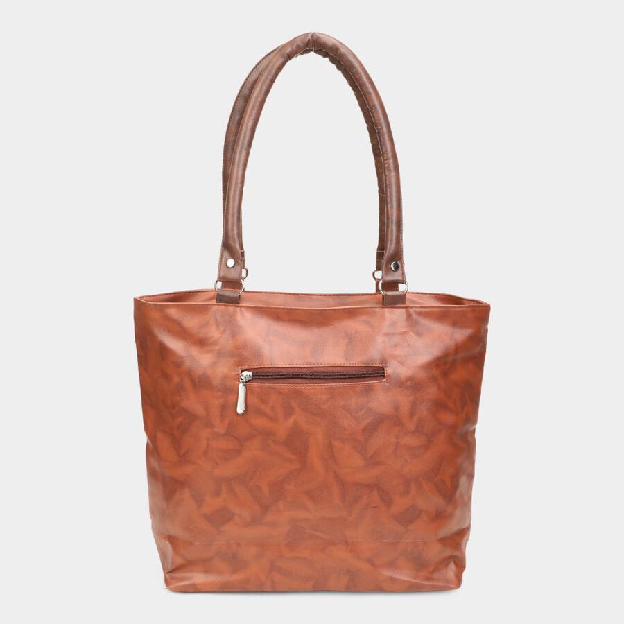 Women's Tan Polyurethane Tote Bag, , large image number null