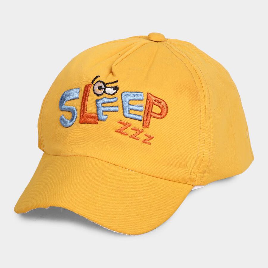 Kid's Yellow Cotton Cap, , large