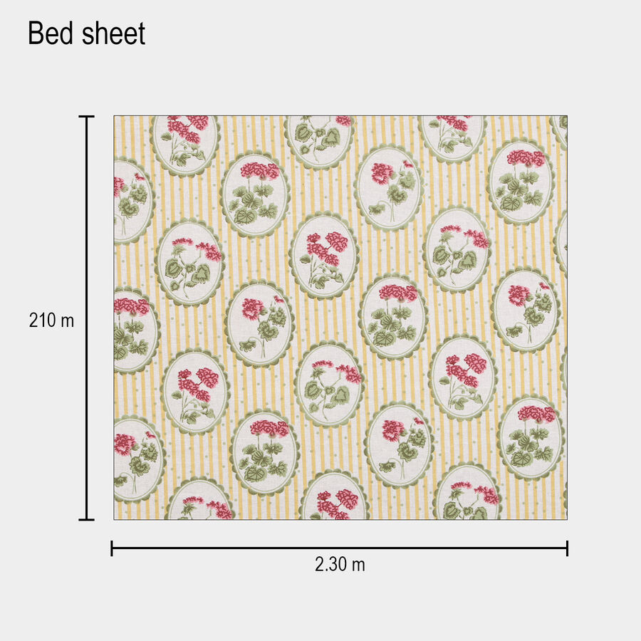 Multicolour Polycotton Double Bedsheet, , large image number null