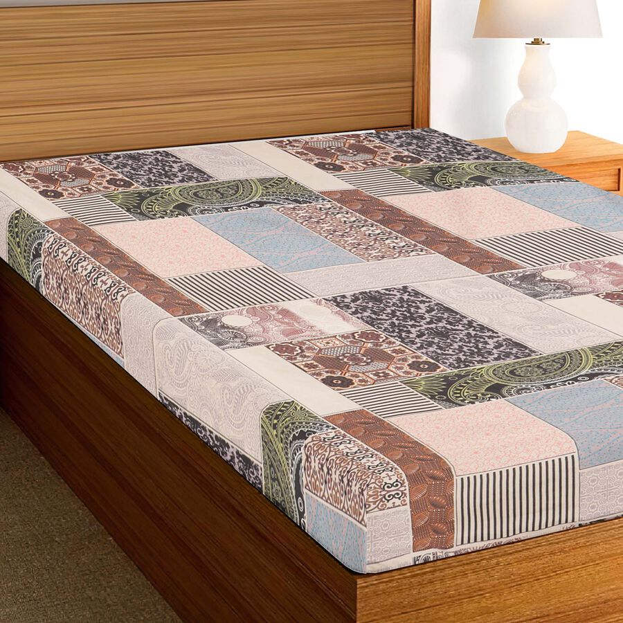 Grey Microfiber Single Bedsheet, , large image number null