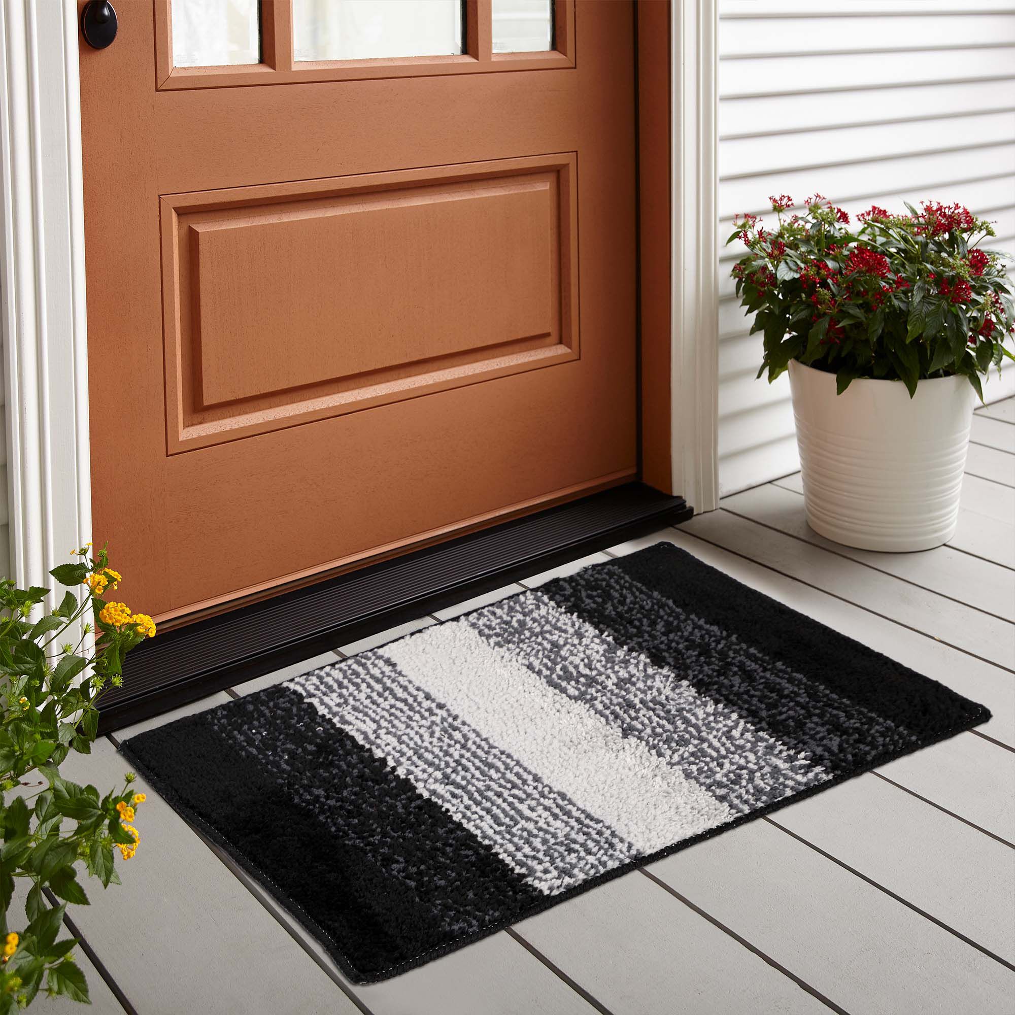 Home Beautiful                         Anti-Skid Grey Polyester Door Mat