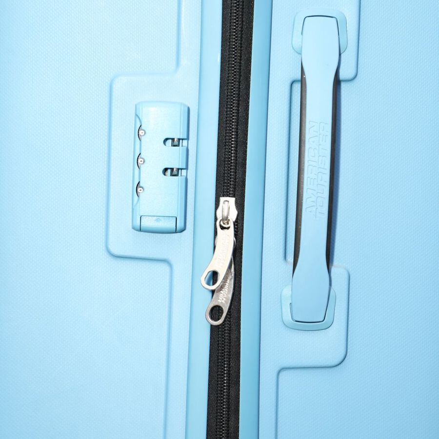 4-Wheel Light Blue PVC Matee Hard Case Trolley, Large, , large image number null