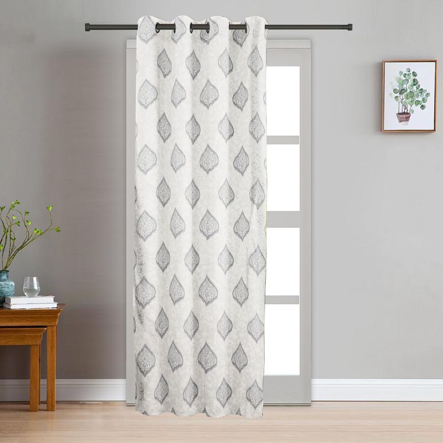 7ft. Light Grey Microfiber Door Curtain, , large image number null