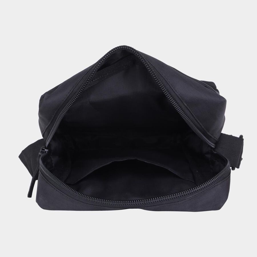 Men's Black Canvas Sling Bag, , large image number null