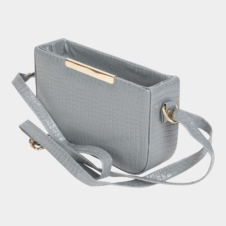 Women's Polyurethane Zipper Sling Bag, , large image number null