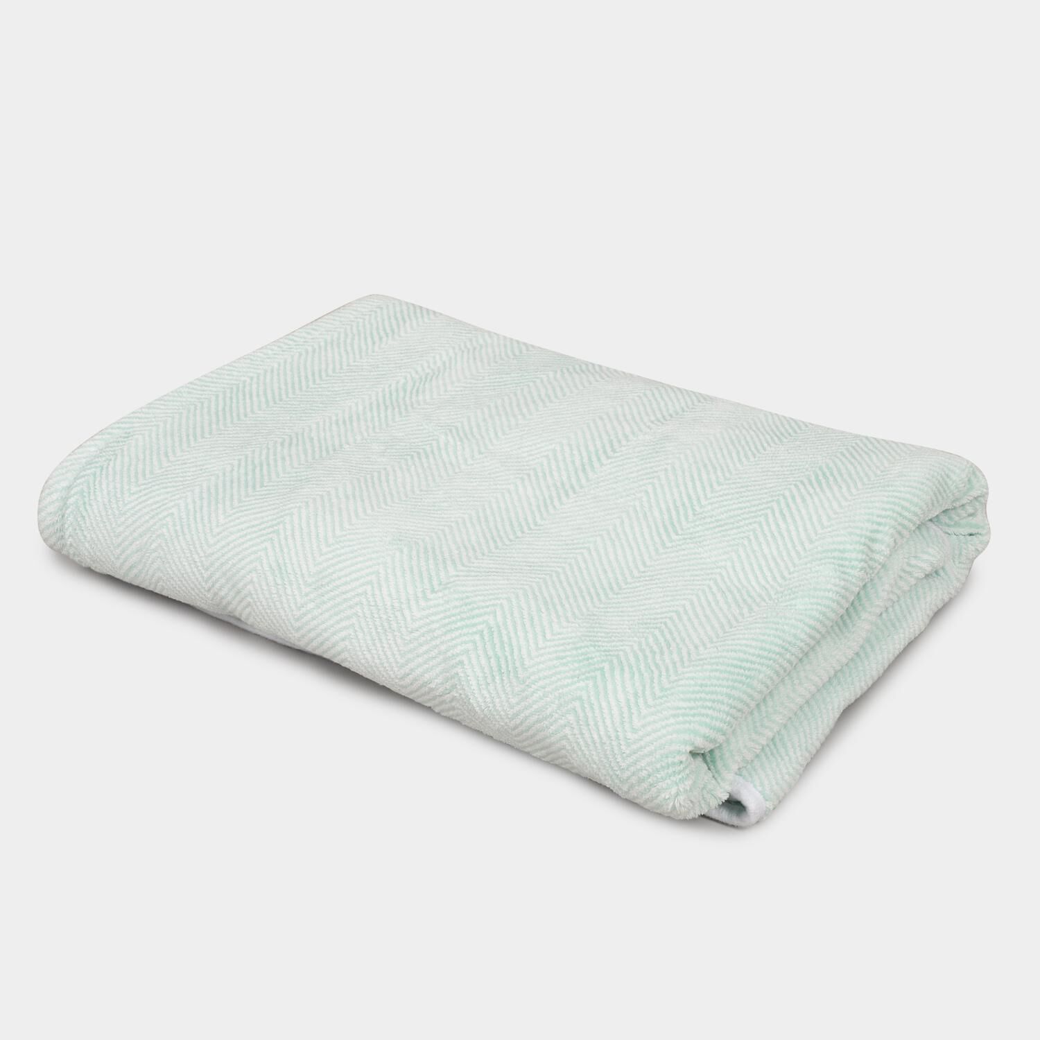 300 GSM Green Microfiber Bath Towel