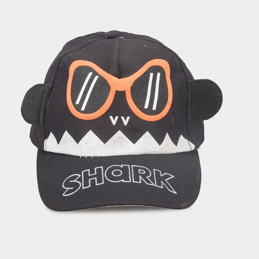 Kids' Black Nylon/Polyester Cap, , large image number null