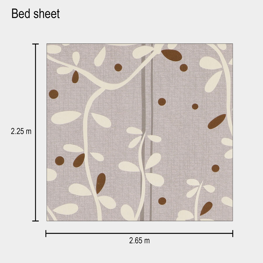 120 GSM Grey Microfiber Double Bedsheet, , large image number null