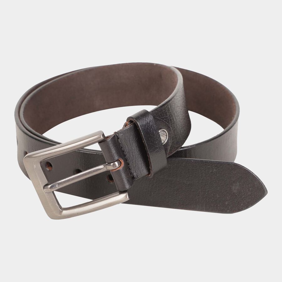 Men's Leather Casual Belt, Size 36, Smooth/Plain, , large image number null