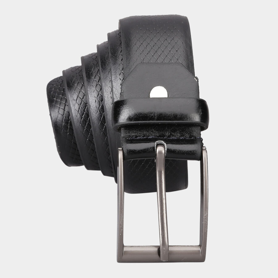 Men's Black Polyurethane Casual Belt, , large image number null