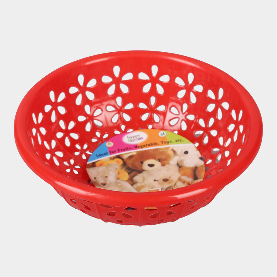 Red Plastic Basket, Set of 4, , large image number null