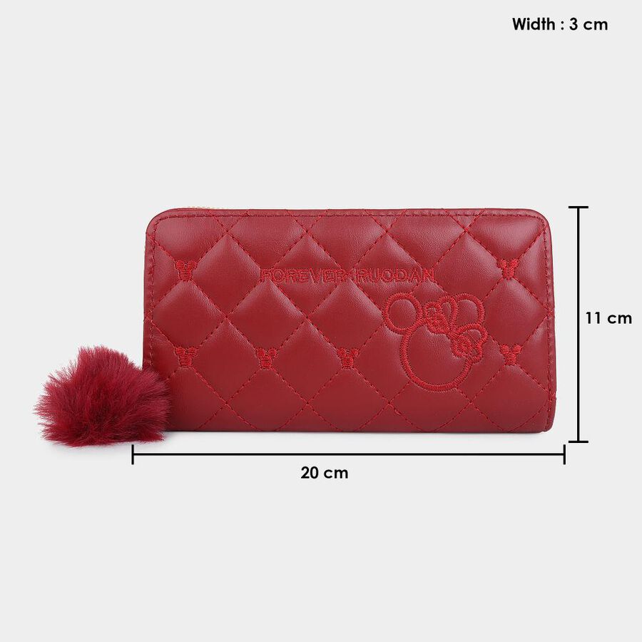 Women's 2 Compartment Polyurethane Long Wallet, , large image number null