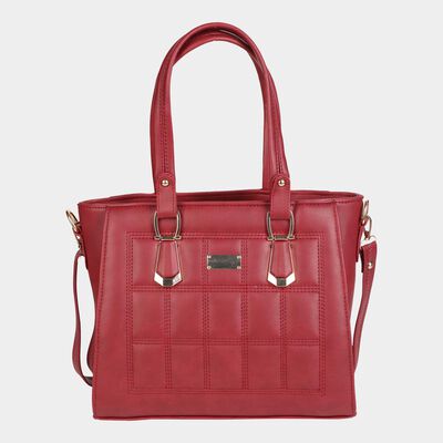 Women's 2 Compartment Medium Polyurethane Satchel