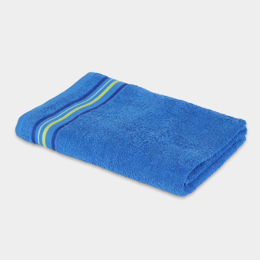 370 GSM Blue Cotton Bath Towel, , large image number null