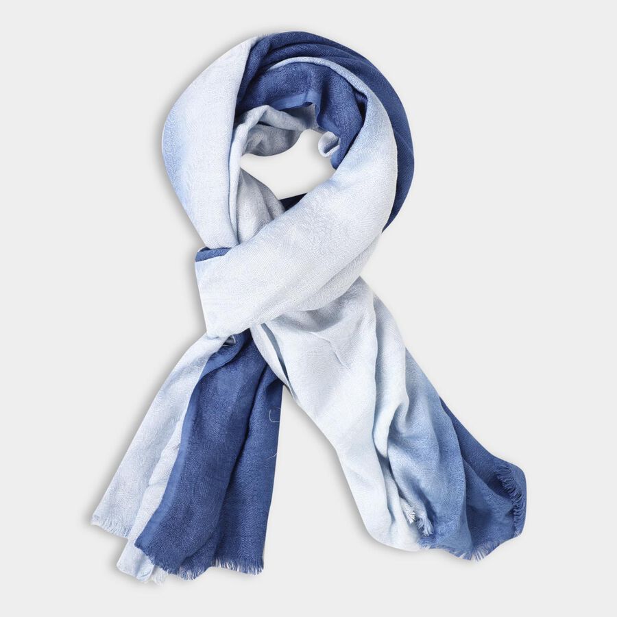 Women's Navy Blue Cotton Scarf, , large image number null