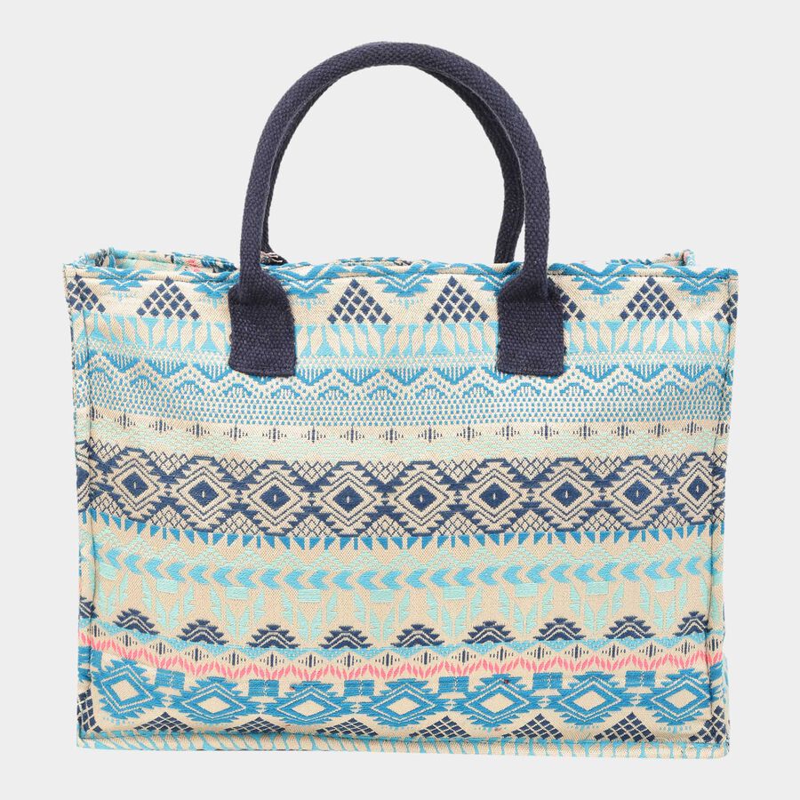 Women's Printed Canvas Shopping Bag, Medium, , large image number null