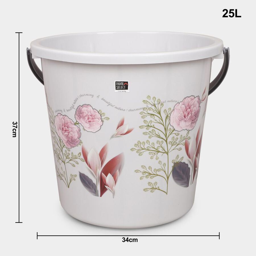 25L Grey Plastic Bucket, , large image number null