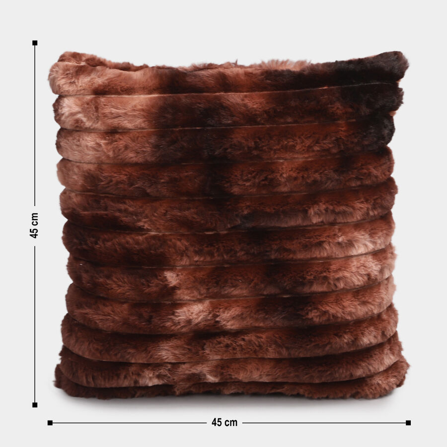 Brown Textured Decorative Cushion, , large
