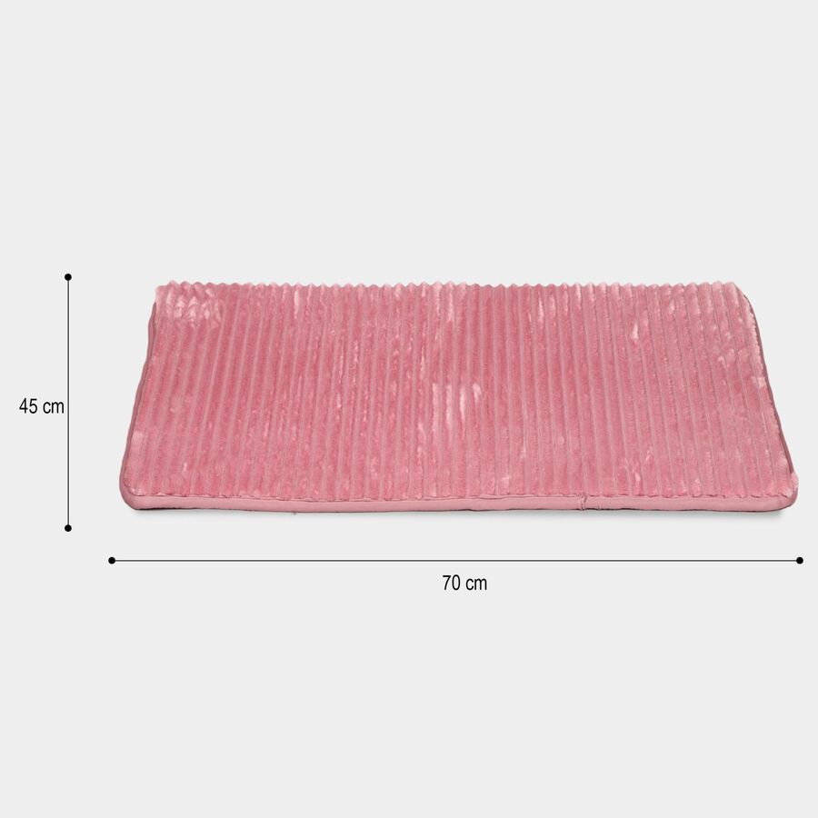 Anti-Skid Pink Polyester Bath Mat, , large image number null