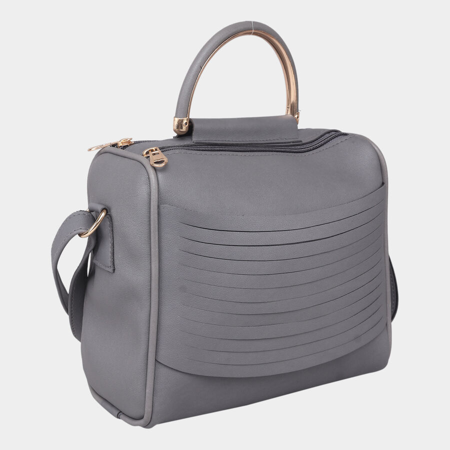 Women Plain Grey Sling Bag, , large image number null