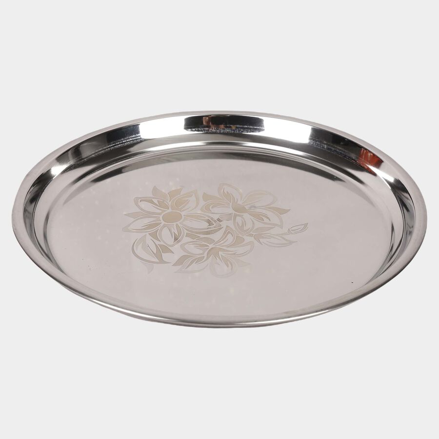 Stainless Steel Dinner Plate (Thali) - 27.5 cm, , large image number null