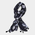 Women's Blue Viscose Scarf, , small