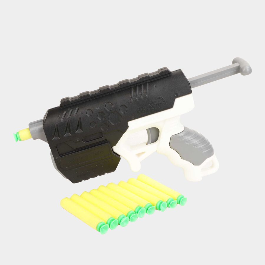 Kid's Toy Gun With 10 Soft Bullets, , large image number null