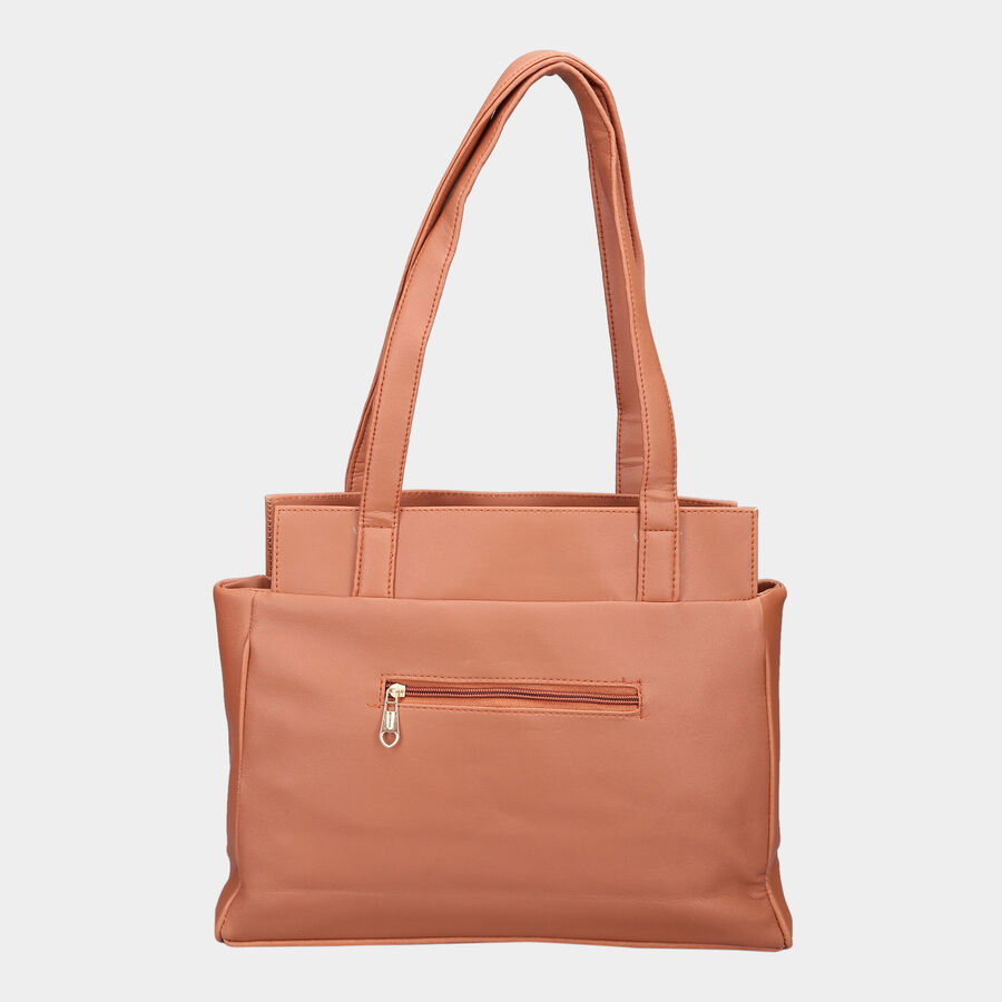 Women Solid Tan Handbag, , large image number null